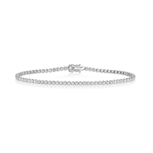 Weißgold diamant - 9k, (375)