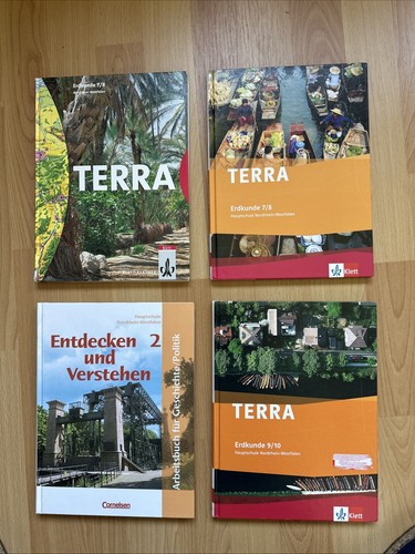 Vier schulbücher entdecken - vier,