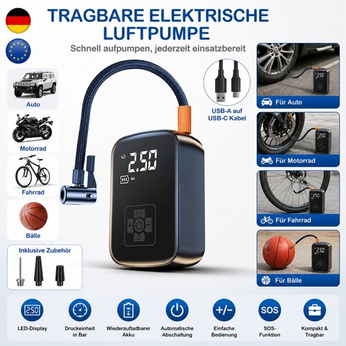 Elektrische reifenpumpe für - reifenpumpe,
