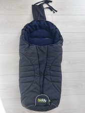 Kinderwagen Fleece-Fußsack Teddy Odenwälder Dunkelblau