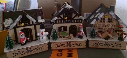 Weihnachtsdorf winterdorf - 3x,