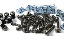 Ducati 749 999 2003-06 Komplett Edelstahl Verkleidung Schrauben & Frontscheibe