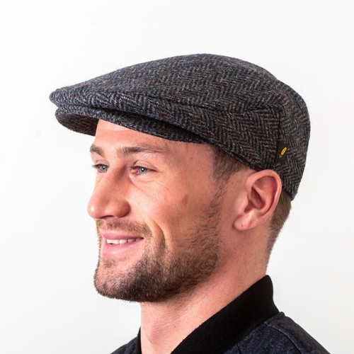 Irish tweed flat cap hat - tweed, from