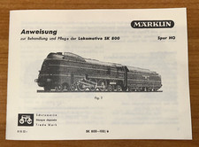 Für Märklin    SK 800  Anleitung von 1952 r