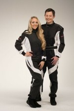 Kartanzug,Kartoverall,Cordura,Gr.40(JM),3-lagig,schwarz/weiß,keep-racing Overall