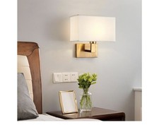 Leinen Wandlampe mit