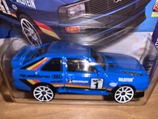 AUDI 80 QUATTRO TURBO SWB COUPE RALLYE AUTO BLAU HOT WHEELS DIECAST MODELL 1:64 NEU
