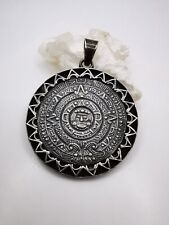 Azteken Kalender Inka Maya Medaillon Anhänger 925 Silber 31,8 Gramm Mexico Taxco
