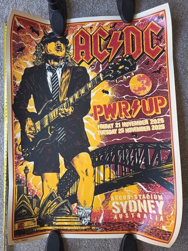 Rare lithograph tour - ac/dc,