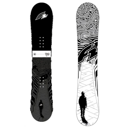 Snowboard black deck - black,