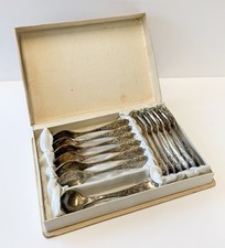 Vintage Besteckset aus Polen – Metall/versilbert – 12-teilig mit Etui