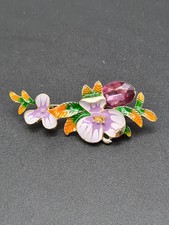 Brosche "Lila Veilchen" stiefmutterchen lila blumen frühjahr g