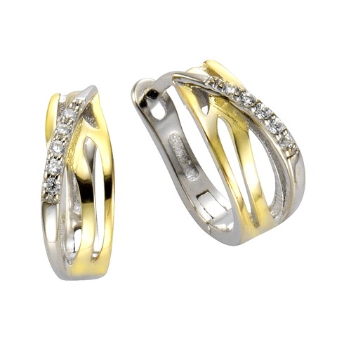 Creolen 925 silber - 925, bicolor