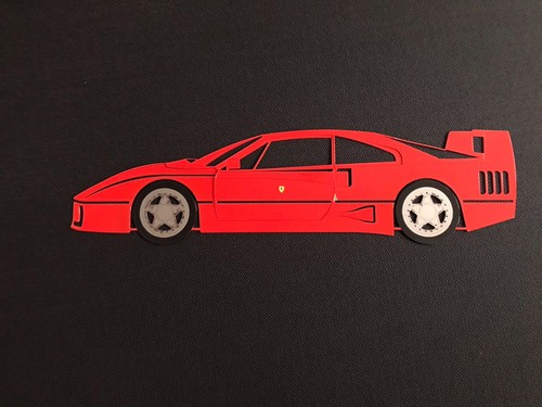 Ferrari f40 silhouette metall - ferrari,