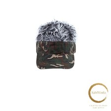 New [marushin] Sun visor with wig perfect for golf outdoor activities parties