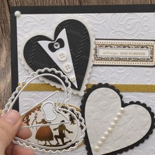 Herz Fliege Metall Stencil