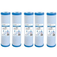 5 x 10" Wasserfilter Carbon Block Kohlefilter Aktivkohleblock Kalk Chlor Osmose 