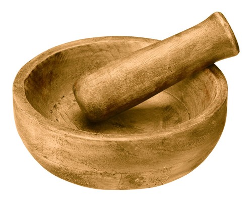 Mörser stößel mangoholz - mörser,