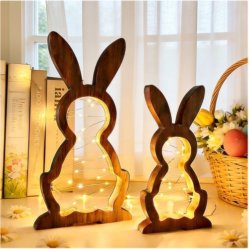Holz osterhase deko mit - deko,