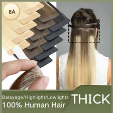 Unsichtbar Tape In Remy Echthaar Extensions Haarverlängerung Highlight Haarteil