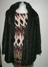 parka Daunenjacke glanz Steppmantel kurz braun mokka schwarz L 44 KIRSTEN NP129E