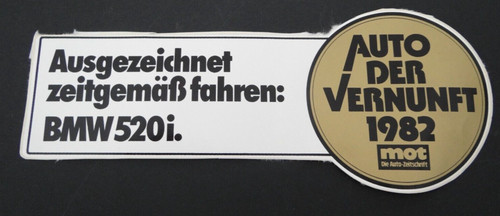 Werbe aufkleber bmw - werbe-aufkleber, 520i