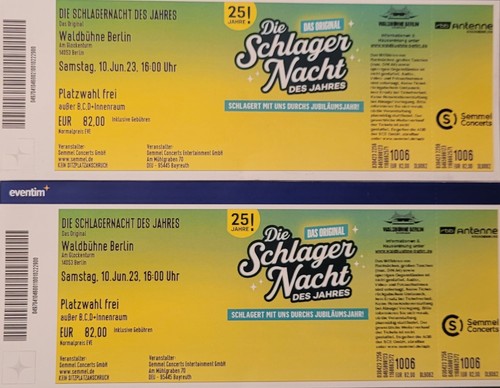Konzert tickets die schlager - konzert,
