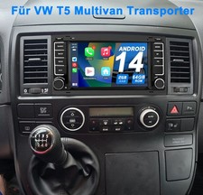 Für VW T5 Multivan Transporter DAB+ Android 14 Autoradio Carplay GPS Navi RDS BT