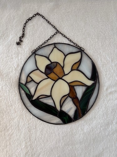 Fensterbild blume tiffany stil - fensterbild,