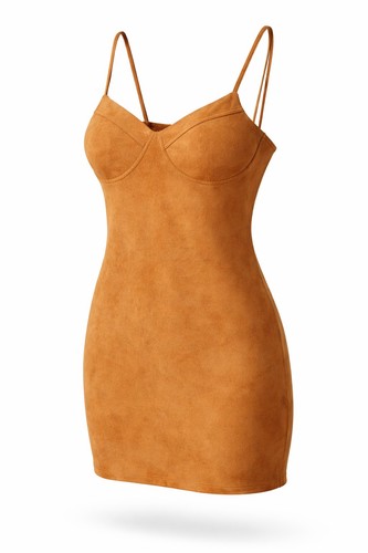Damen minikleid wildleder - l,
