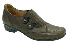 Gabor Dirndl Schuhe Slipper Gr. 37,5 G (UK 4,5) Leder Braun Haferl Trachten