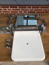 Duschsitz, Wandmontage, klappbar, robust, Kippspiegel, Haltegriffe, Reha ,