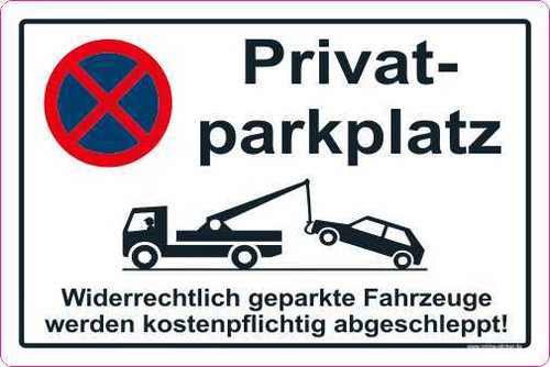 Privat parkplatz aufkleber - privat,
