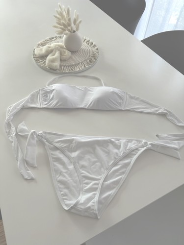 Bikini bandeau weiss - bandeau,