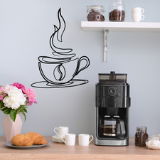 Metall Kaffeetasse Wandbild -