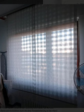 4x Raffrollo Weiß Kariert Haase Klett Paneelwagen