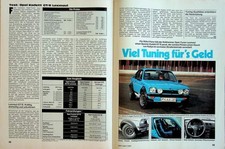 Sport Auto 02/1977 Opel Kadett C Coupe GT/E von Lexmaul mit 120PS im TEST auf 2