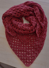 Dreiecktuch, auch schön als Schal für den Winter, bordeaux, handmade.....