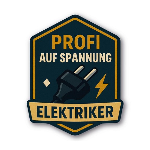Elektriker aufkleber profi - elektriker,