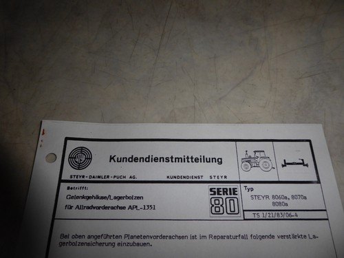 Kundendienstmitteilung
