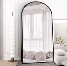Beauty4U Ganzkörperspiegel gewölbt oben 200 x 100 cm groß freistehender Spiegel UK