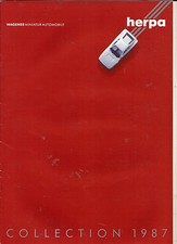 Infoblatt Katalog Herpa Collection 1987 Modellautos im Maßstab 1:87