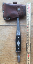 Axt Beil Camping Pfadfinder Lilie Solingen Germany m. Lederhülle 70er Jahre