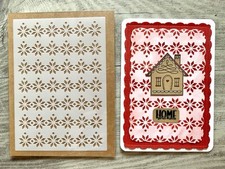 Schablone Stencil* Nordisches Muster* Hintergrund Kartengestaltung Scandi Sterne