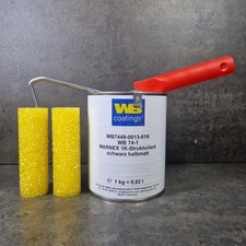 WARNEX Starterset SCHWARZ 1kg Schwarz + 2x Walze + 1x Halter