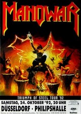 MANOWAR - 1992 - Live In Concert - Triumpf of Steel Tour - Poster - Düsseldorf