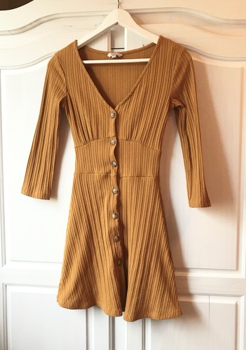 Kleid senfgelb print - senfgelb,