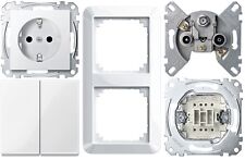 Merten Schalter Einsätze Steckdosen Abdeckung System M polarweiß / frei wählbar