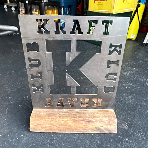 Metall deko schild - metall, kraftklub