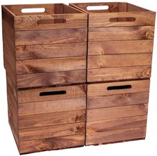 4er set holzkiste - set, vintage
